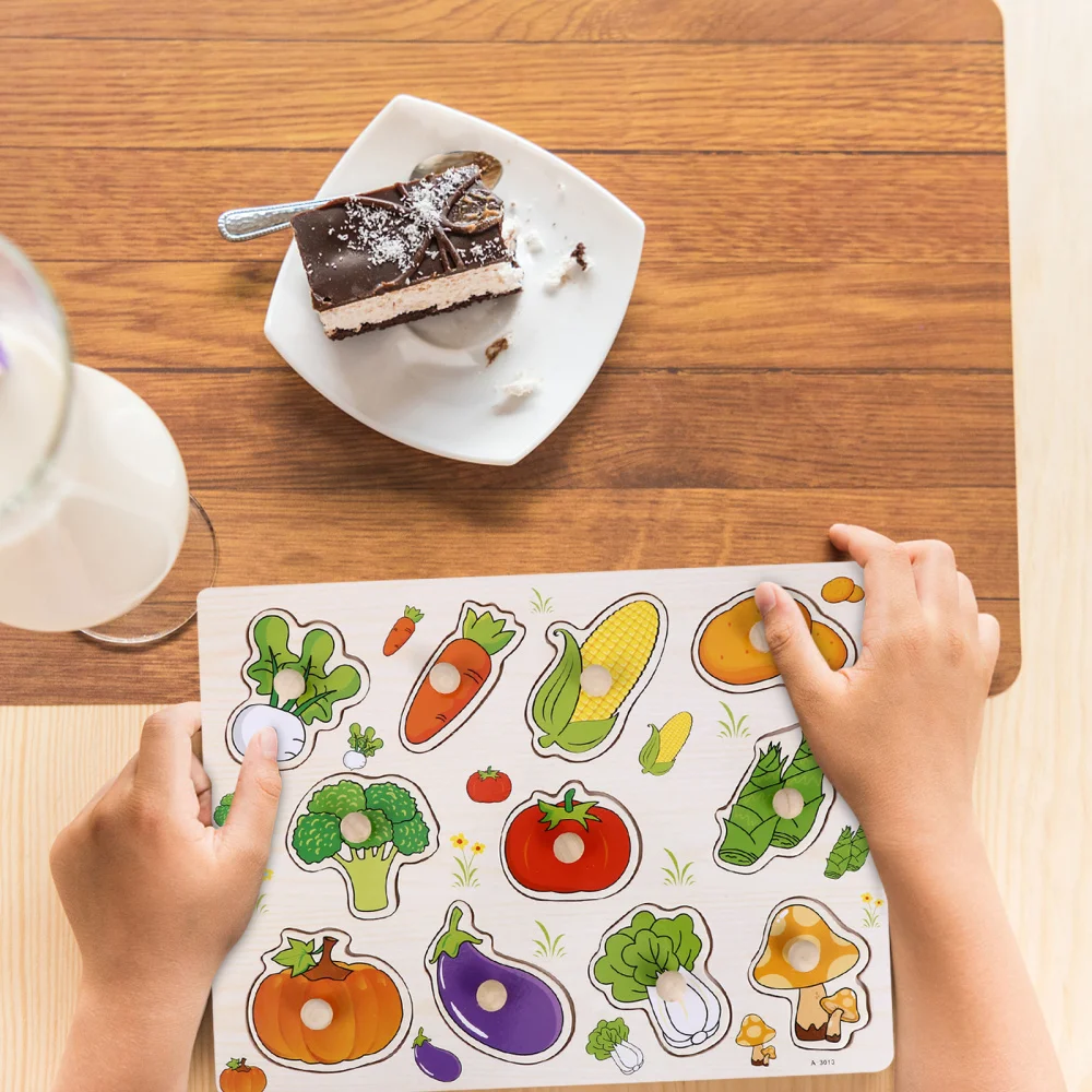 

1 Set Wooden Vegetables Puzzle Kids Puzzles Creative Jigsaw Puzzle