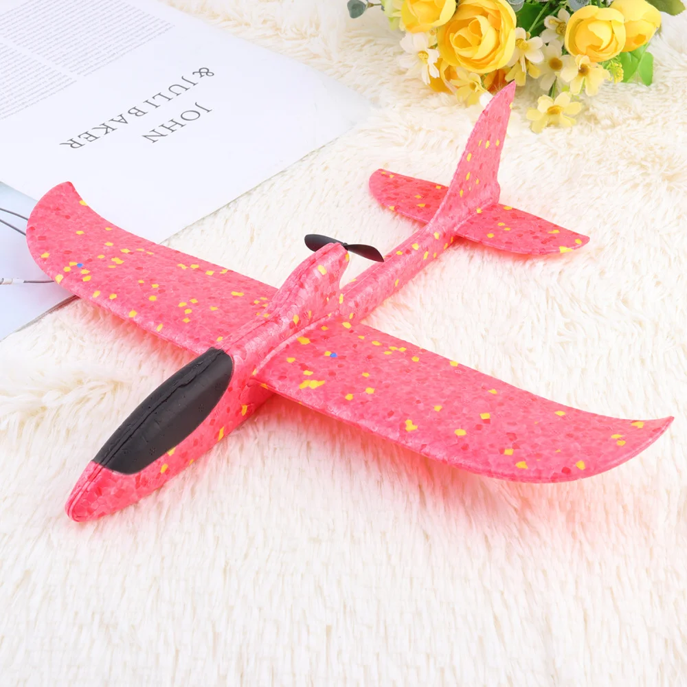 

DIY Aircraft Flying Hand Throwing Plane Model USB Rechargeable Motor Electric Driven Glider Airplane Educational (Re