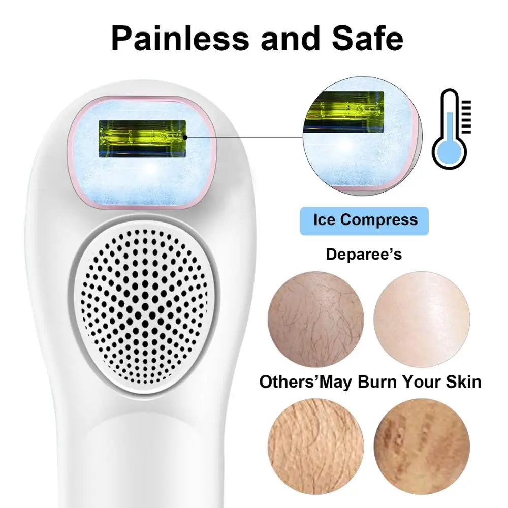Newest Ice Cool Painless Mini Portable  Hair Removal Diode Laser IPL Epilator Devices With LCD Screen For Home Beauty Use enlarge