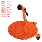 Раздвижной шланг для садового водяного пистолета, 25-200 футов, Волшебная трубка для катушки из ПВХ с 7 режимами распыления, водяной пистолет для орошения сада, фермы, автомойки