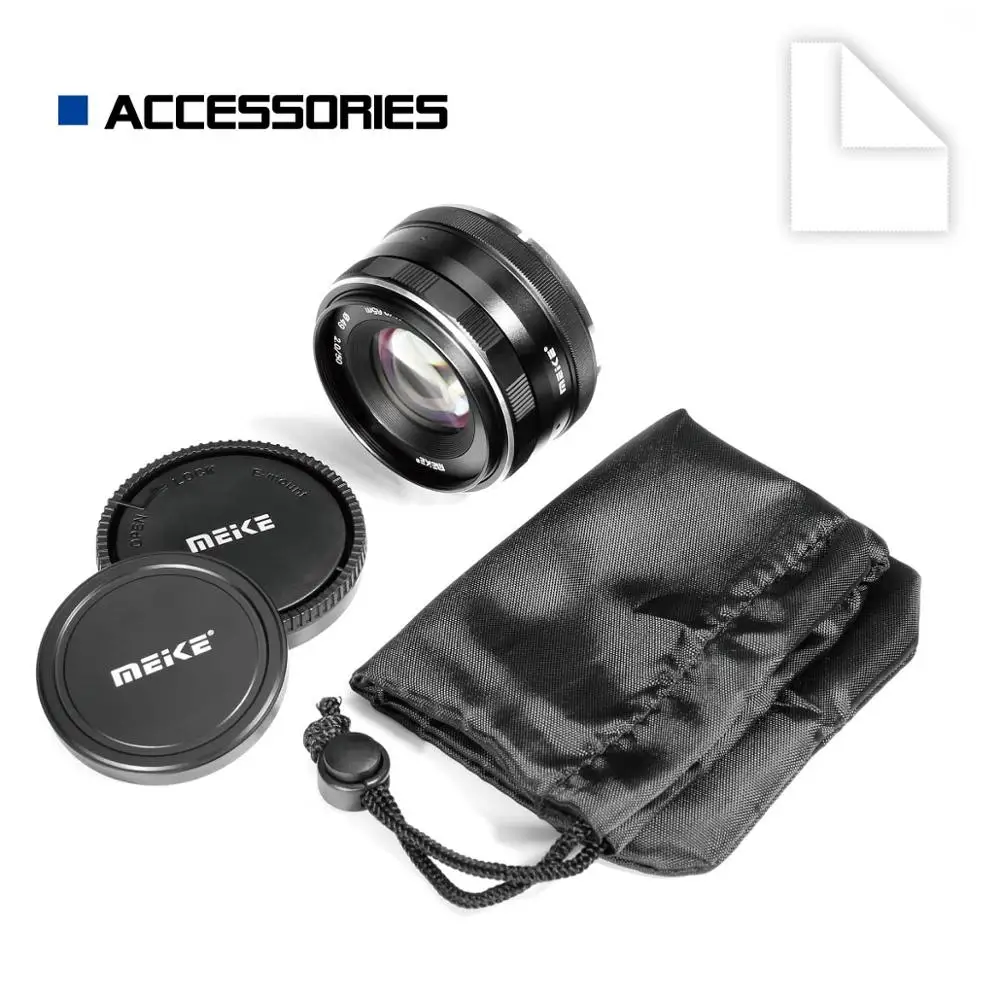 MEKE 50 мм f2.0 фиксированный объектив с ручной фокусировкой для Sony E mount беззеркальная