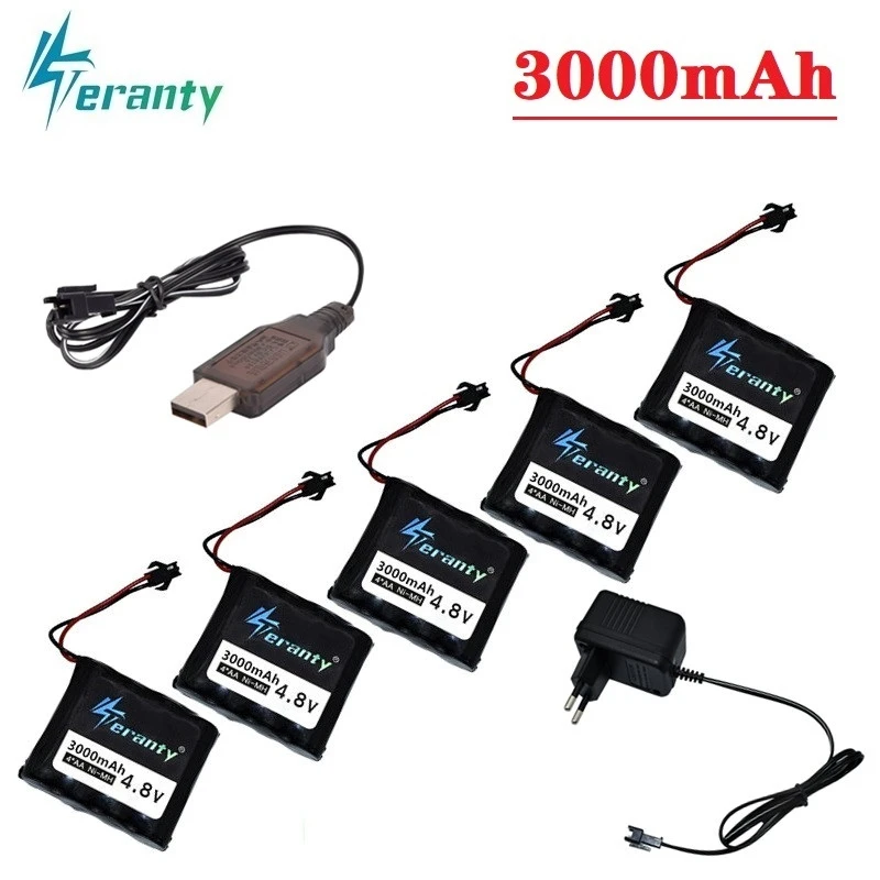 3000mah 4 8 v перезаряжаемый аккумулятор и зарядное устройство для радиоуправляемых