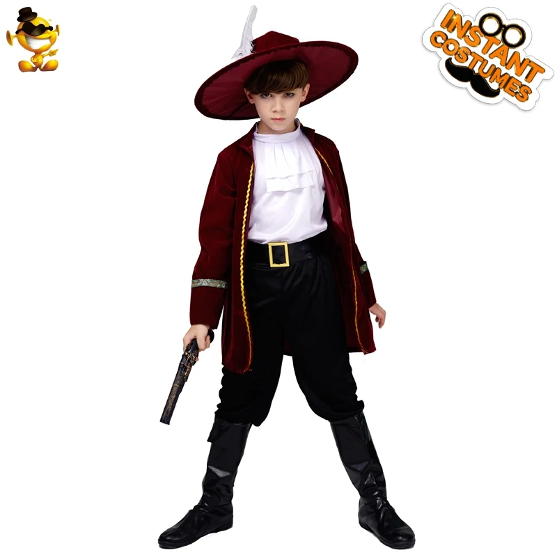 Мода для маленьких мальчиков роскошный костюм пирата Крутая Красивая верхняя