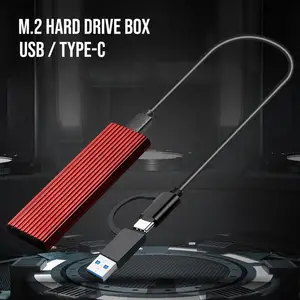 high quality ultra thin external 10gbps usb3 0 m 2 hard drive enclosure computer accessories ssd box ssd case free global shipping