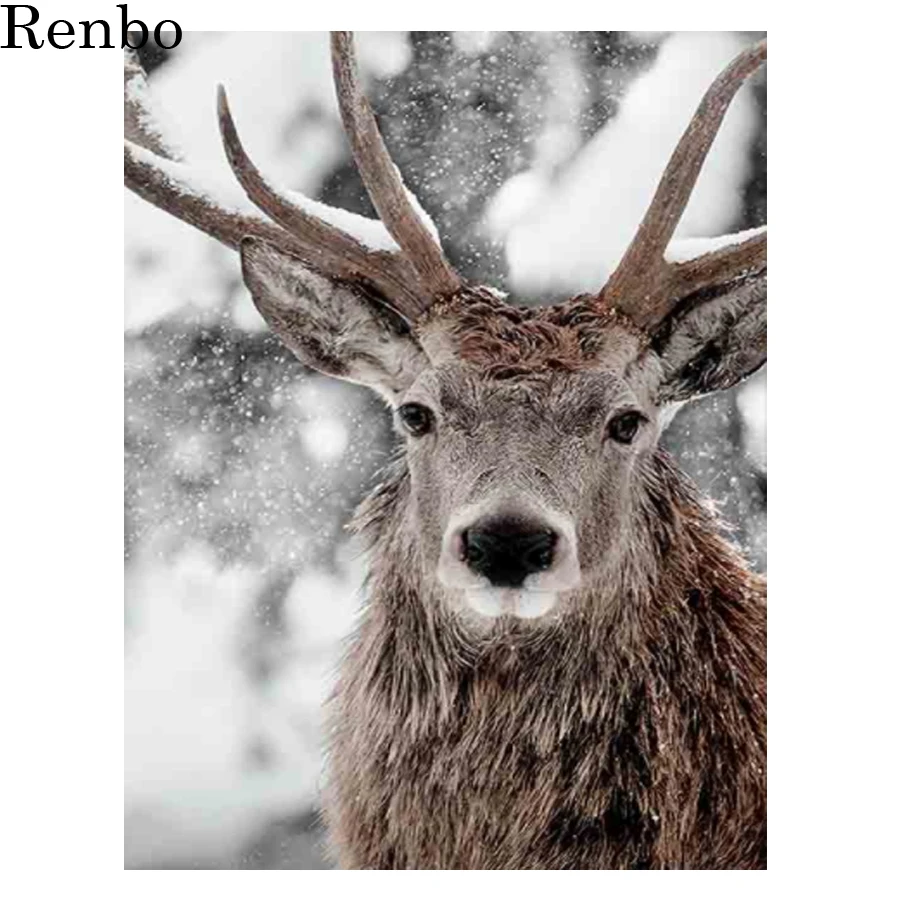 

Картина со снежными животными, 5D, алмазная живопись, квадратная картина, украшение, подарок, картина Стразы для рукоделия, Новинка