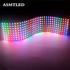 Светодиодный чип для радиатора 8X8 16x16 8X32 Pixel WS2812B, цифровая индивидуально Адресуемая светодиодная модульная панель, гибкая плата для дисплея сделай сам, 5 в постоянного тока