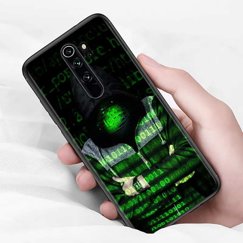 Яркий черный чехол Cool Hacker Boy для Xiaomi Redmi Note 9 9S 8T 8 7 6 5A 5 4X 4 Pro Max телефона | Мобильные