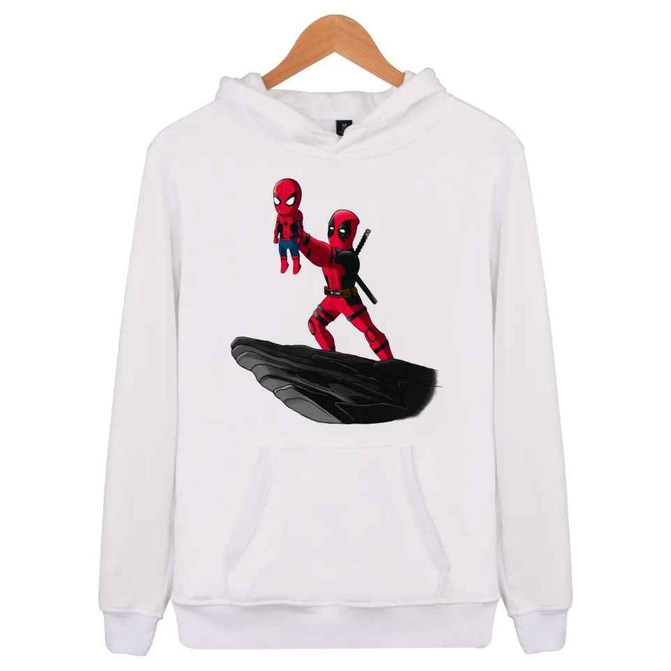 Милые толстовки с капюшоном смешной Дэдпул для мужчин/женщин длинными рукавами