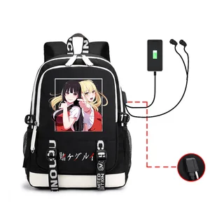 kakegurui backpack anime jabami yumeko plus ultra multifunction usb charging laptop shoulder unisex travel school bags girl boys free global shipping