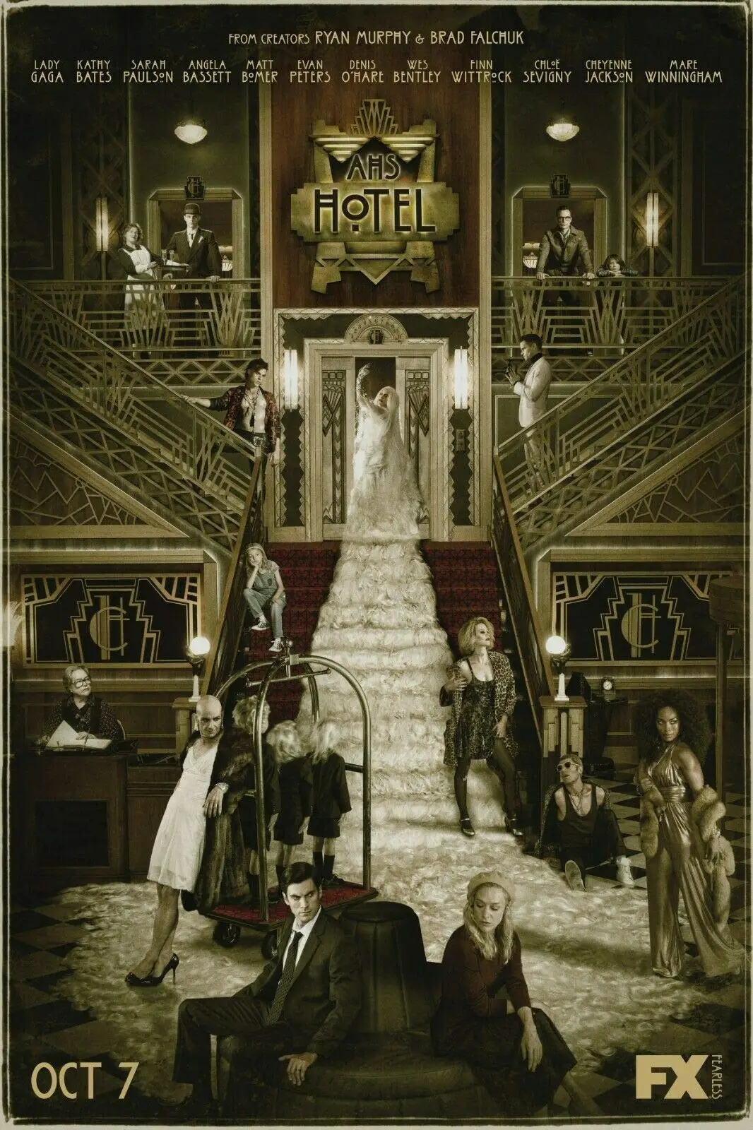 

New Art Print of 2015 Season 5-Hotel Promo Poster American Horror Story Metal Tin Sign Wall Decor for Home Kitchen Garage Man