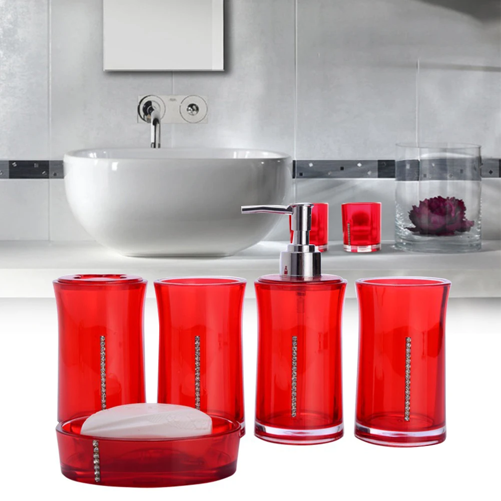 5 шт. мыльница простой моющий инструмент набор аксессуаров для ванной комнаты