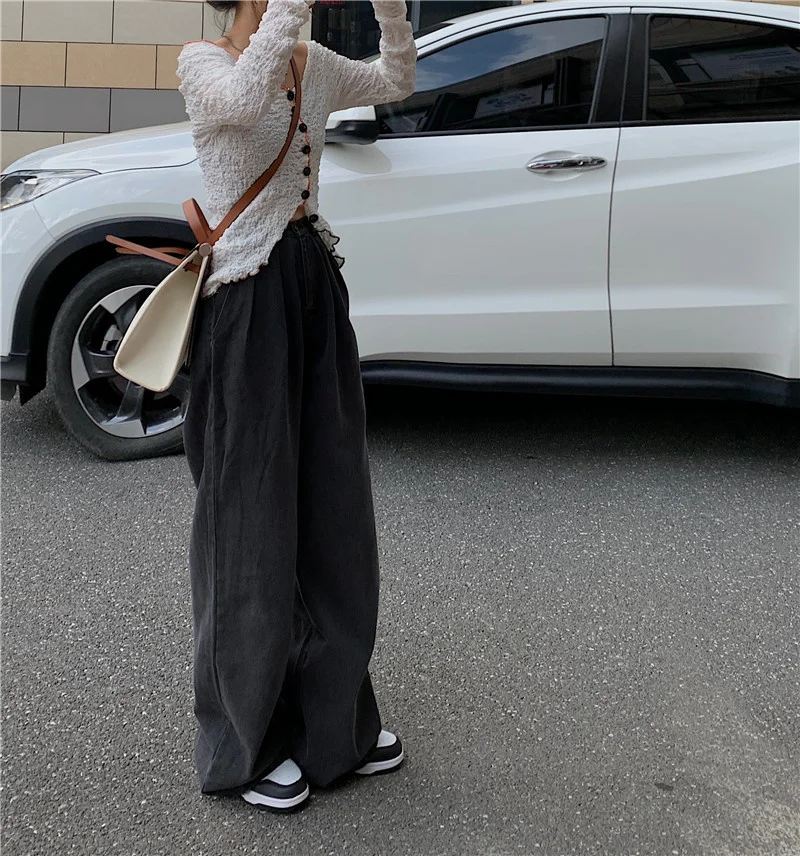 Ретро легкие подходящие ко всему Папины штаны Свободные для похудения | Женская