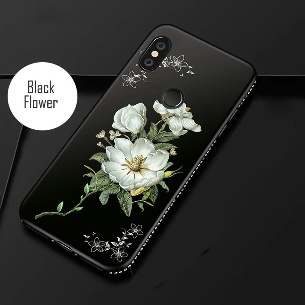 Роскошный чехол для телефона с кристаллами и цветами Redmi Note 7 4X 5A Pro 5 Plus 6 6A S2 Mi 6X 5X 8SE