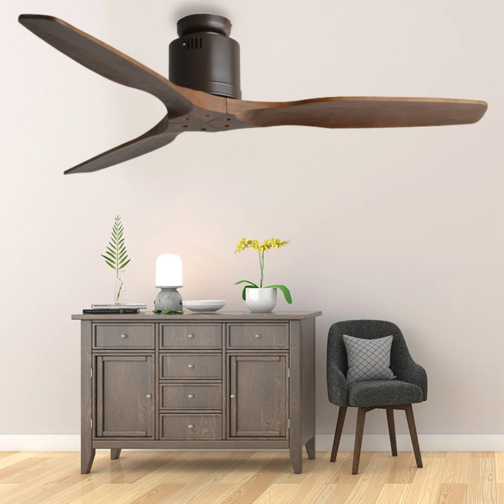 Европейский потолочный вентилятор с дистанционным управлением 3 деревянных