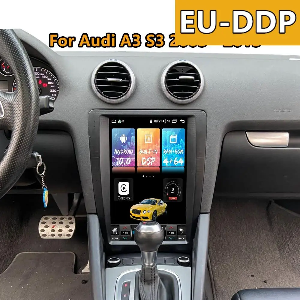 Для Audi A3 8P S3 Android радио 2003 2010 2011-2013 Автомобильный мультимедийный плеер PX6 Tesla Стерео Аудио Авторадио GPS Navi Головное устройство on.