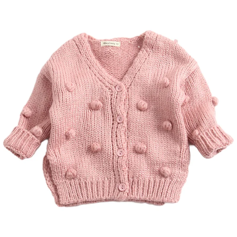 Милый вязаный свитер для маленьких девочек детская верхняя одежда на осень и