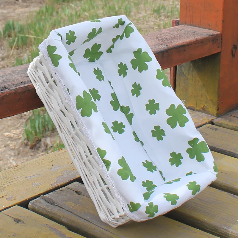 Плетеная тканевая корзина для хранения косметики ручной работы органайзер