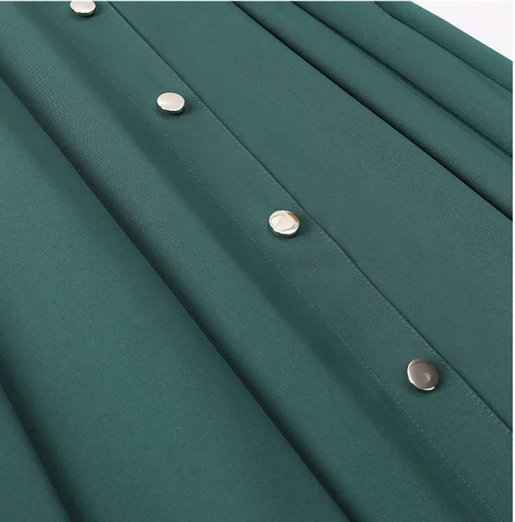 

Summer Skirt Women Chiffon Long Skirt Young Mori Girl Style Elastic Waist Single Breasted Buttons A Line Sun Falda Clothes