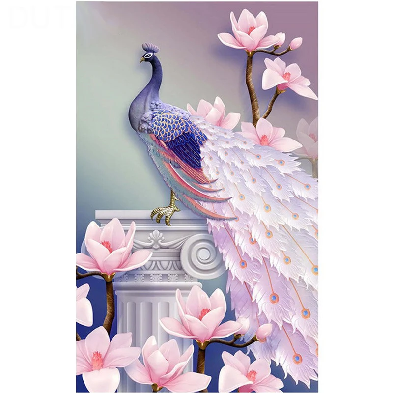 

5D DIY Diamond Painting Cross Stitch Beautiful Peacock 3d mosaic Rhinestone kits Diamond Embroidery Home Decor gift animal