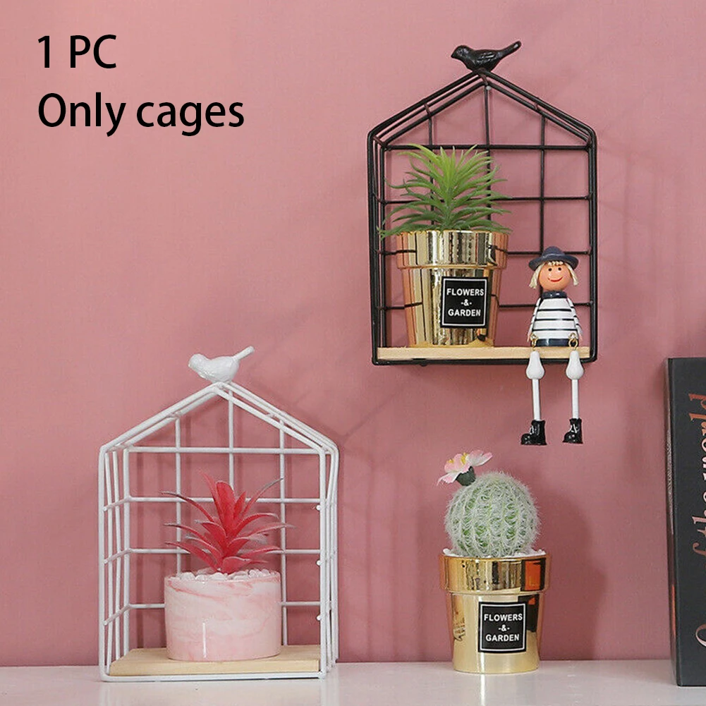 

Kitchen Solid Wear Resistance Home Display Iron Bathroom Bird Shelf Wall Mounted Hanging Rack Organizer Storage Holder Nordic