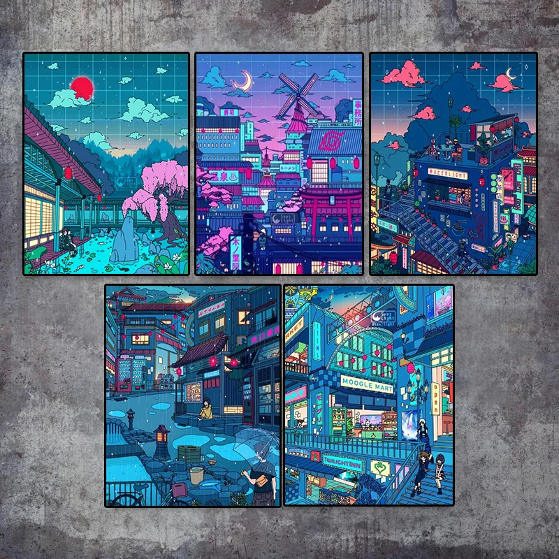 

Japan Classic Anime Poster Printing on Canvas Painting For Living Room Home Decoration постеры Hа Cтену Boy Gilrs Gifts Cuadros
