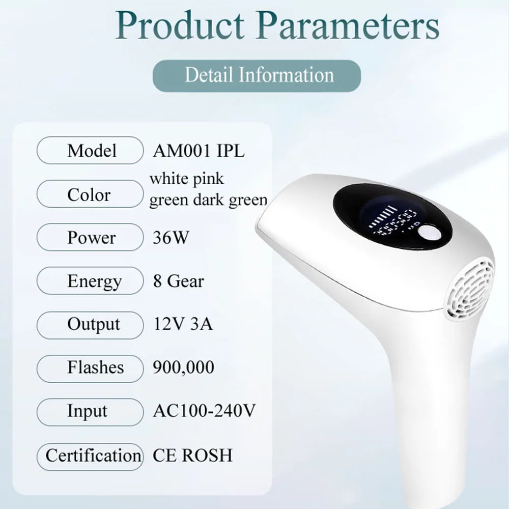 2020 New Laser Epilator Permanent IPL Photoepilator Hair Removal depiladora Painless electric Dropship 900 000 Flashes | Бытовая