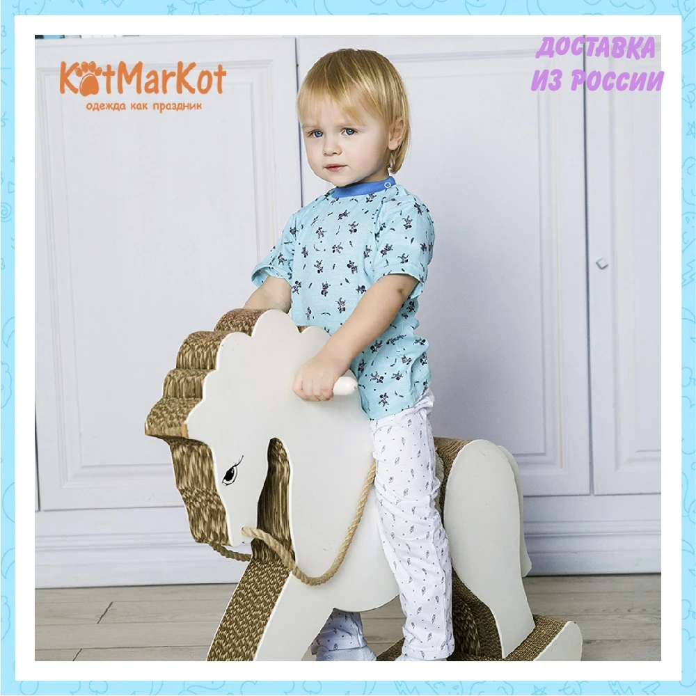 Children's baby family clothes for home t-shirts blouse jacket kid's stuff girls boys toddlers newborn product Kotmarkot Cotton |