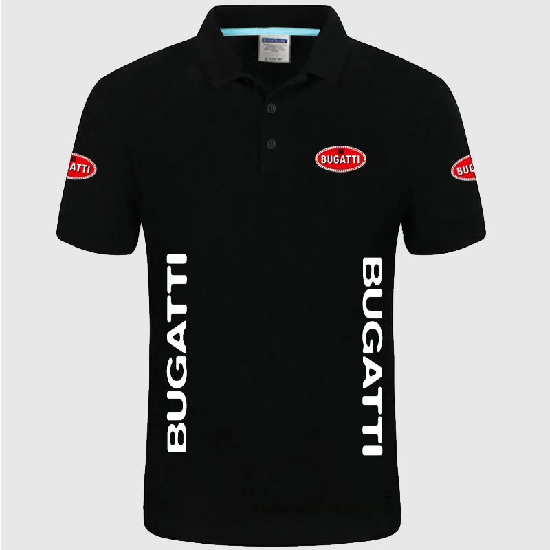 Summer brand Bugatti logo polo short sleeve shirt Fashion casual Solid Polo Shirt unisex shirts