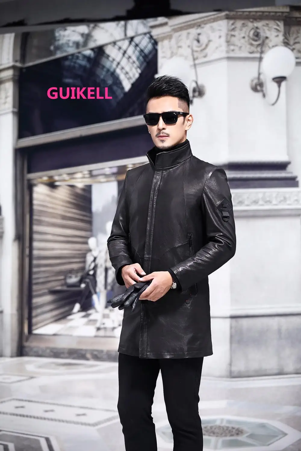 

Мужская кожаная куртка guikel, теплая мотоциклетная куртка с флисовой подкладкой, для зимы