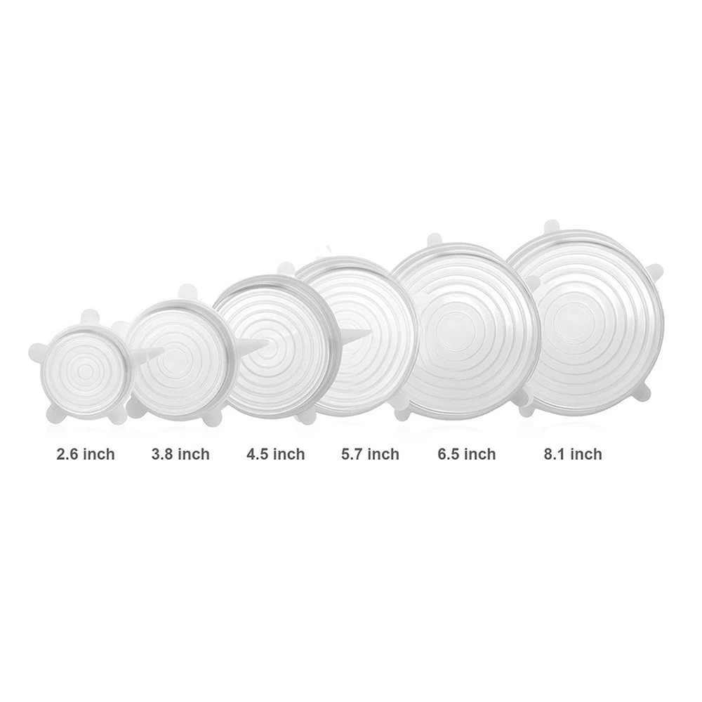 12 шт Силиконовые эластичные крышки УНИВЕРСАЛЬНЫЕ СИЛИКОНОВЫЕ пищевые