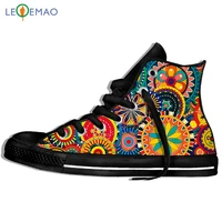 walking canvas boots shoes breathable multicolor geometry vibrant funny print wearable comfort sport shoes classic sneakers