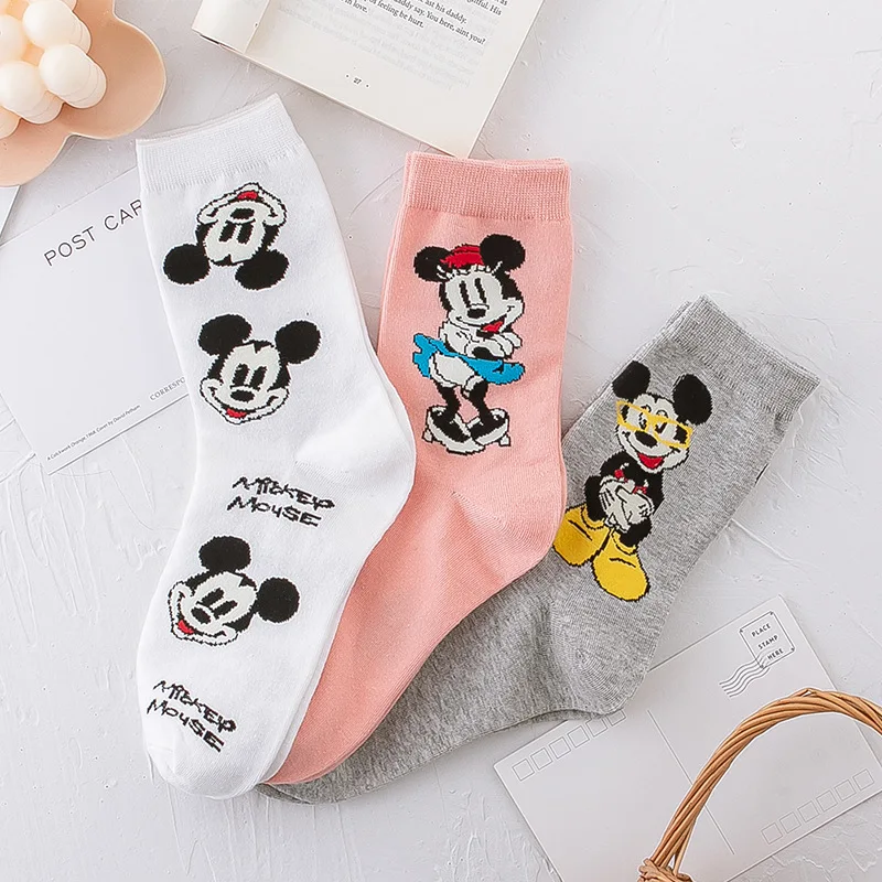 Женские носки Disney с рисунком Микки Мауса хлопок цвета на выбор | Детская одежда и