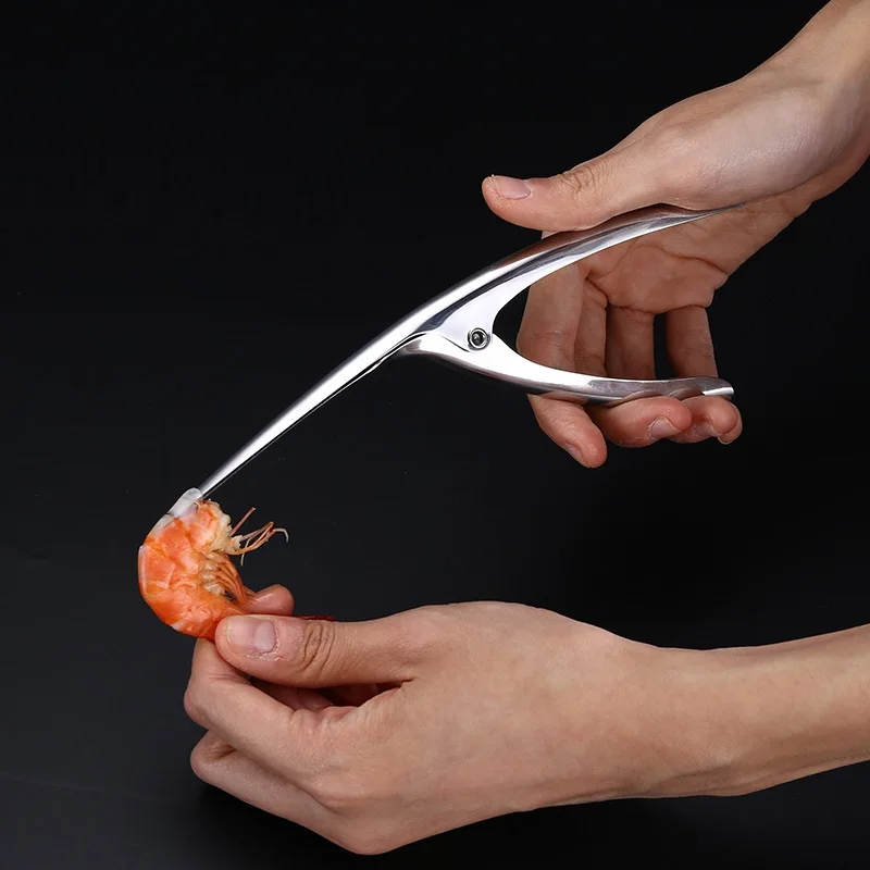 

Restaurant High-class Stainless Steel Smart Shrimp Peeling Plier Kitchen Easy Peel Shrimp Clamp Housewife Handy Shrimp Peel Tool