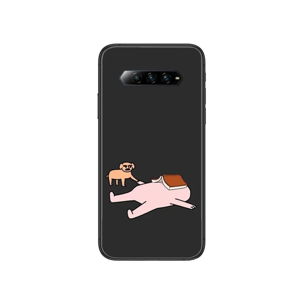 

Mobile Anime Phone Case For xiaomi Black Shark 2 3 3s 4 Pro Helo Black Cover Silicone Back Prett