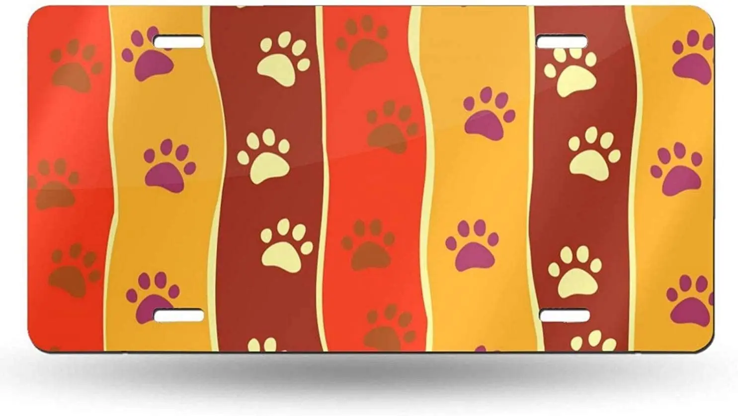 

yunsu Cats Or Dogs Paw License Plate,car Decor Personalise Tag,Novelty Car Front License Plate Metal Aluminum Car Plate