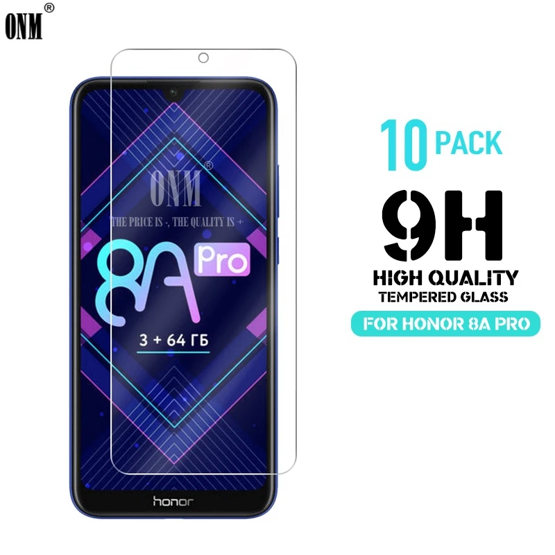 10 шт. закаленное стекло для Huawei Honor 8A Pro защита экрана Премиум Закаленное защитная