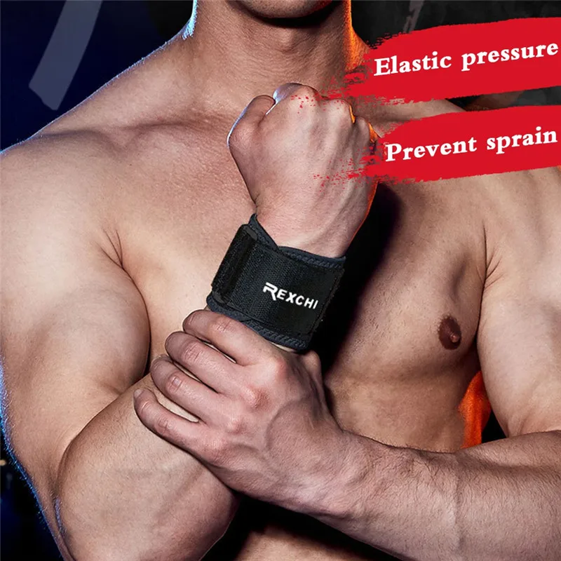 

1pc Protective Wrist Support Adjustable Weight Lifting Elastic Soft Pressurized Wristband Great For Volleyball Tennis Sports