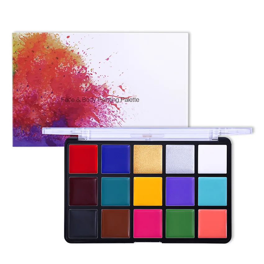 

Основа для макияжа на Хэллоуин, яркая безопасная искусственная картина, маскарадное платье Вечерние Праздничная косметическая палитра