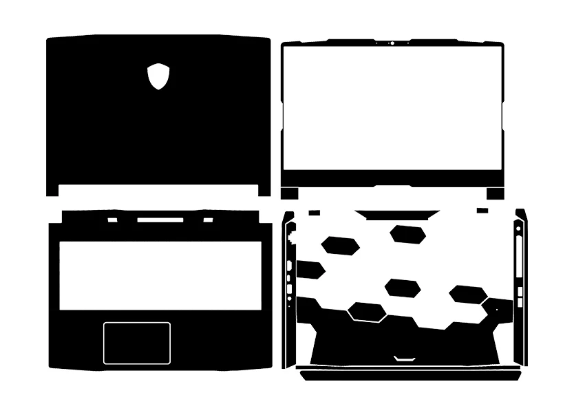 Наклейка для ноутбука из углеродного волокна Защитная MSI GF66 15 6 дюйма | Компьютеры