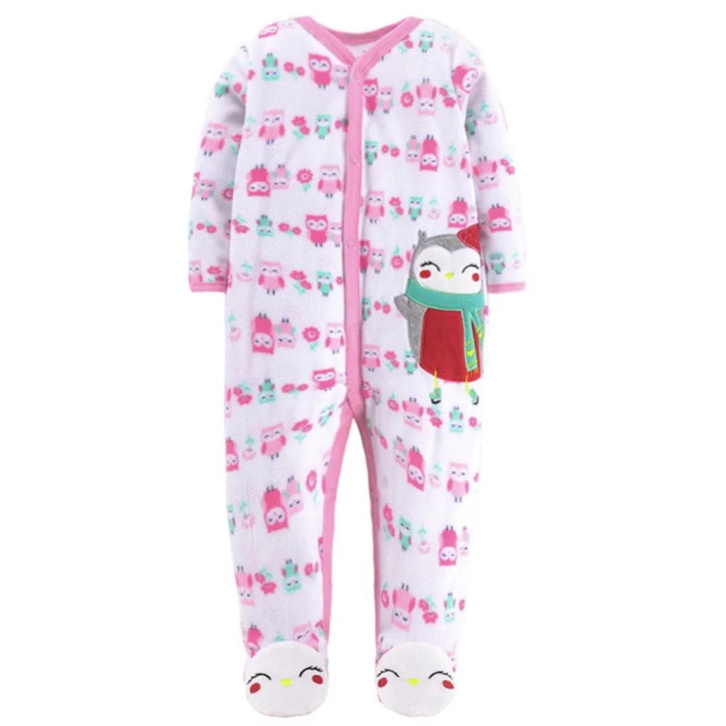 Детские комбинезоны 2021 Зимние флисовые боди длинные пижамные 1 шт./лот