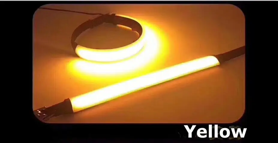 Yellow Мотоциклетный светильник, светодиодный сигнал поворота, 20 Вт, Светодиодная лента, белый, красный, желтый, зеленый, розовый, светодиодный мото декоративный светильник, s лампа 12 В - Цвет: Yellow