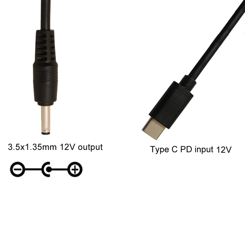 Кабель питания USB C/Type-C PD на 12 В 3 5x1 35 мм x для беспроводного маршрутизатора
