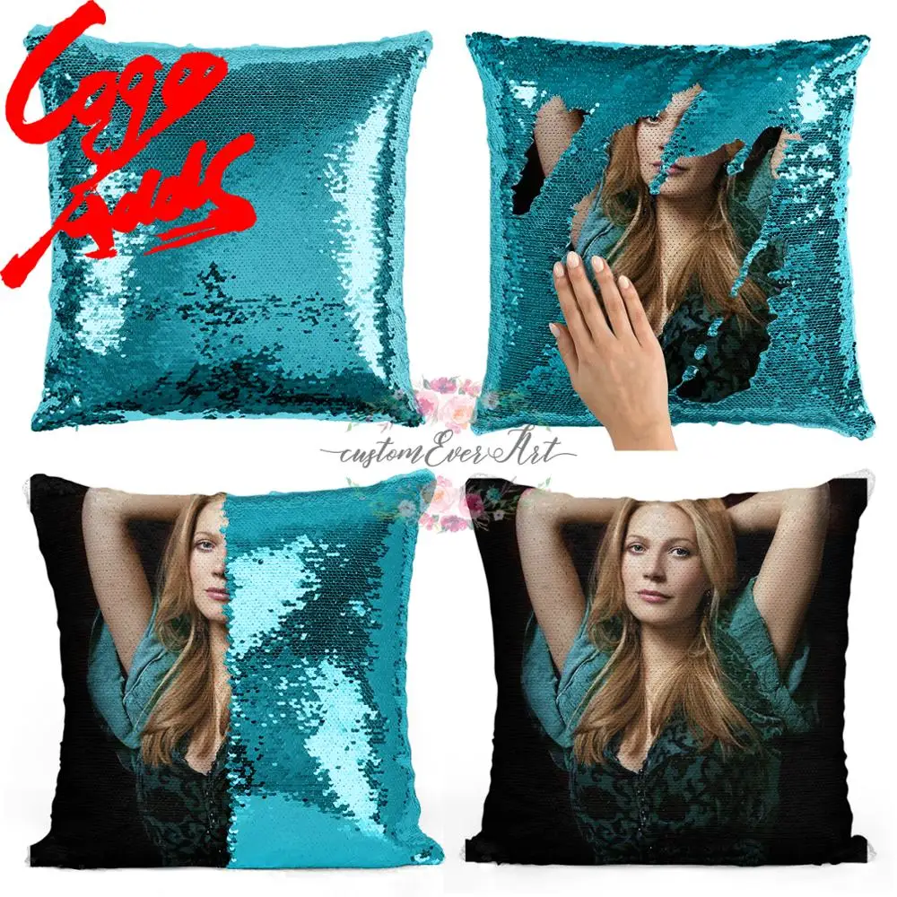 

Gwyneth Paltrow sequin pillow | sequin Pillowcase | Two color pillow | gift for her | gift for him | pillow | magic pillow