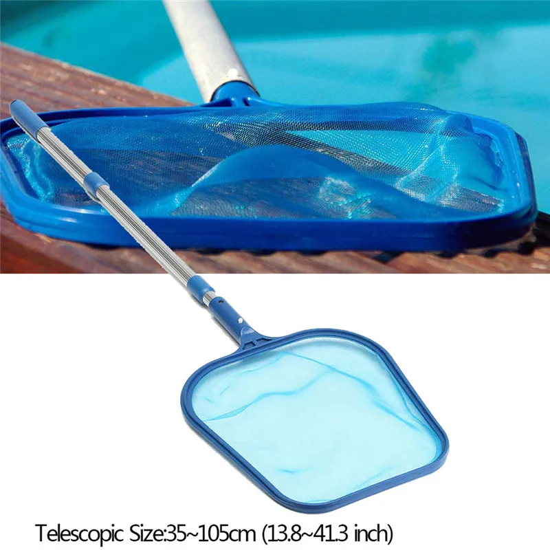 Swimming Pool Salvage Net Leaf Skimmer with Adjustable 4 Foot Telescopic Pole for Cleaning Surface of Pools | Дом и сад