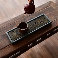 dragon tea tray natural stone decoration plate volcanics rectangular antiques kung fu board teaware home table office accessorie