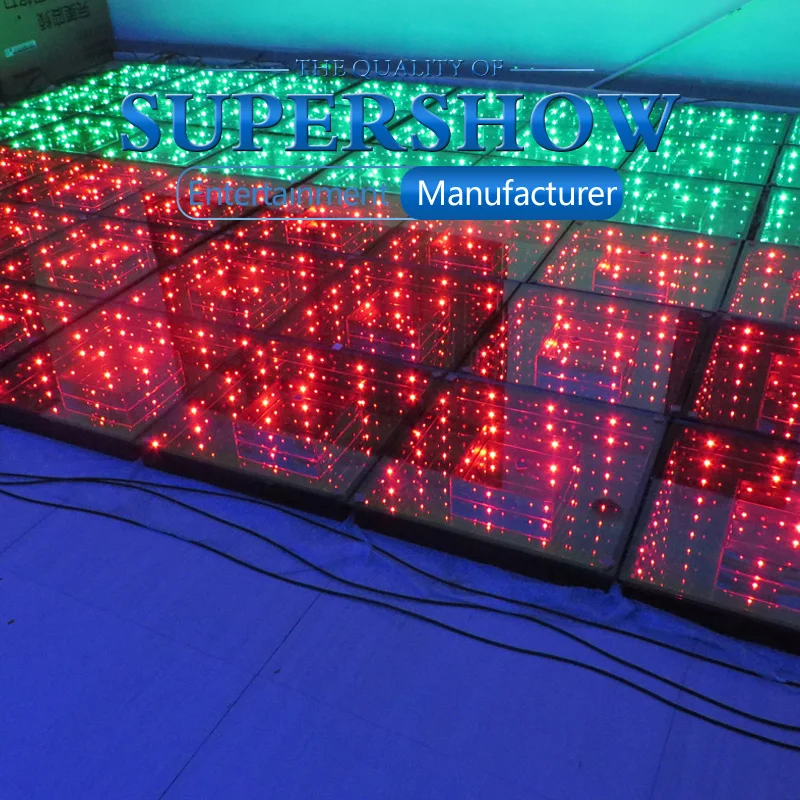Цветной СВЕТОДИОДНЫЙ танцпол из закаленного стекла 3D зеркальный сценический