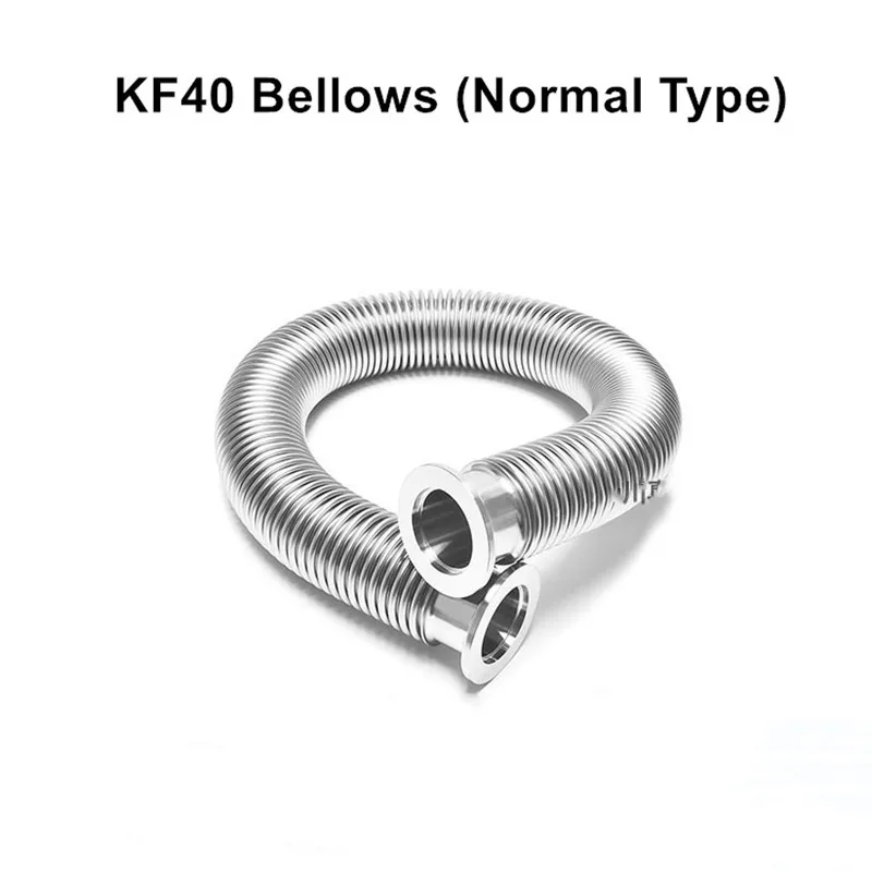 

KF40 Normal Type 100-1000mm High Vacuum Stainless Steel 304 Bellows Hose tube Vacuum Flanges Fitting Pipe Clamp Bellow Connector