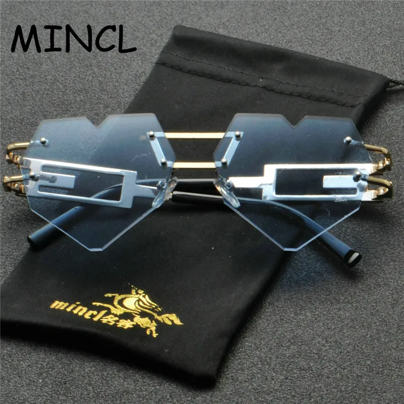 Женские зеркальные солнцезащитные очки в форме сердца металлические для женщин