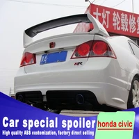 2006 2007 2008 2009 2010 2011 big racing style spoiler for honda civic rear trunk primer high quality abs material spoilers