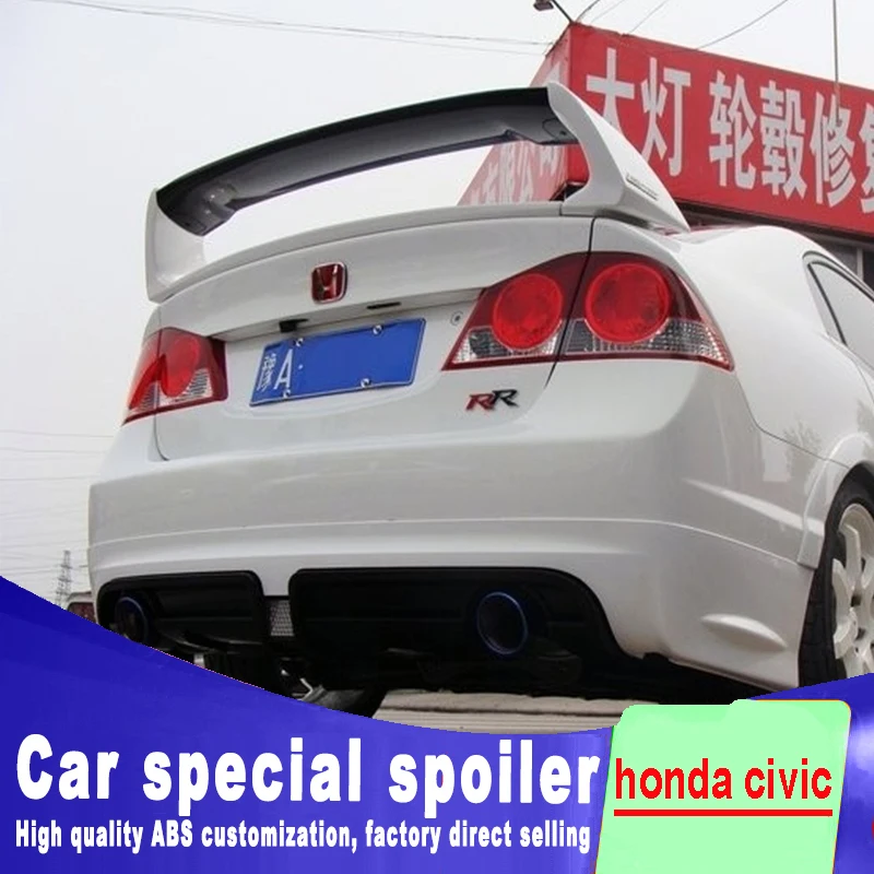 Спойлер для honda civic спойлер заднего багажника высокое качество АБС-пластик 2006 2007